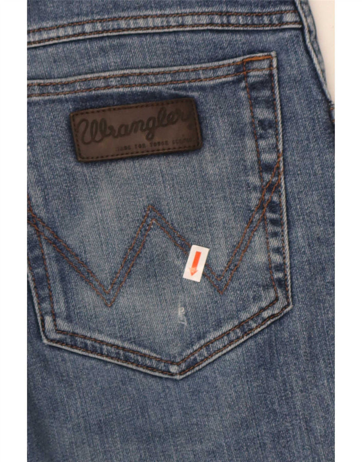 Wrangler Mens Texas Stretch Straight Jeans W34 L32 Blue Cotton