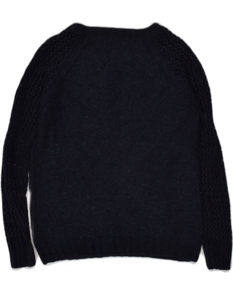 JACK WILLS Womens Crew Neck Jumper Sweater UK 8 Small Navy Blue Wool | Vintage Jack Wills | Thrift | Second-Hand Jack Wills | Used Clothing | Messina Hembry 