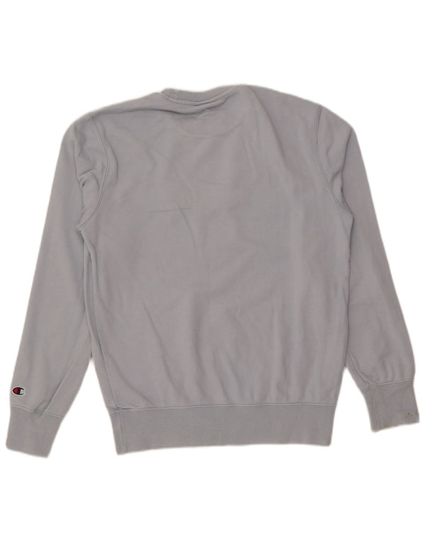 Champion Mens Graphic Sweatshirt Jumper Medium Blue Cotton
