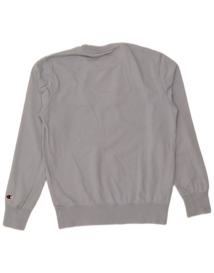 Champion Mens Graphic Sweatshirt Jumper Medium Blue Cotton