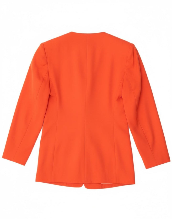 Issima Womens 5 Button Blazer Jacket UK 12 Medium Orange