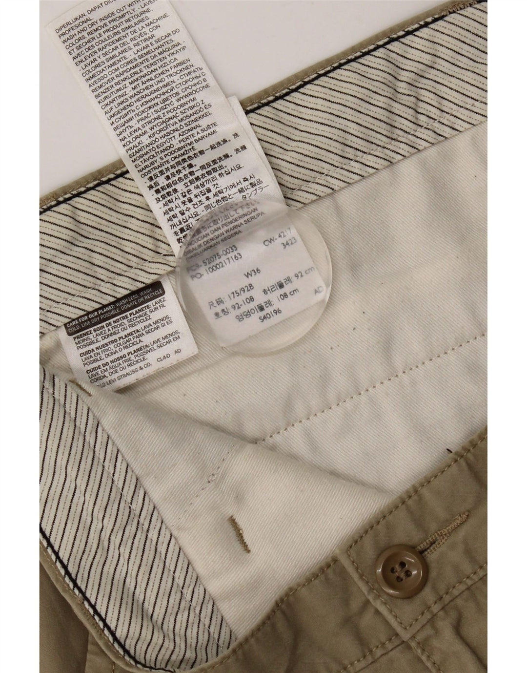 Dockers Mens Chino Shorts W36 Large Khaki Cotton
