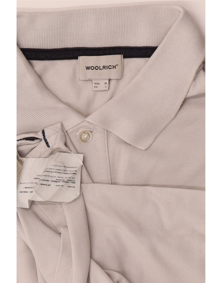 Woolrich Mens Polo Shirt Large Grey Cotton