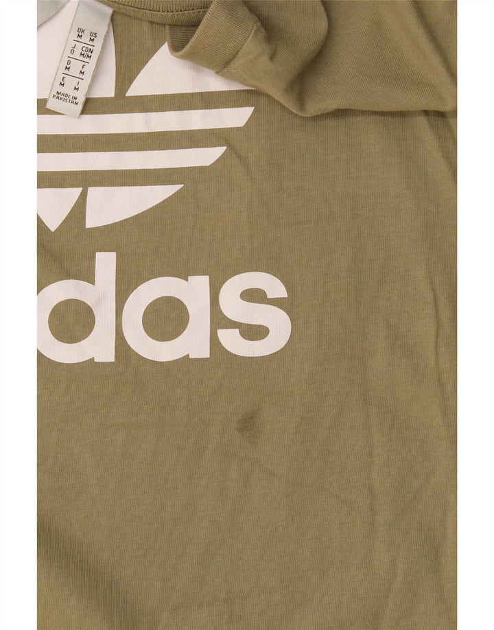 Adidas Mens Graphic T-Shirt Top Medium Khaki Cotton