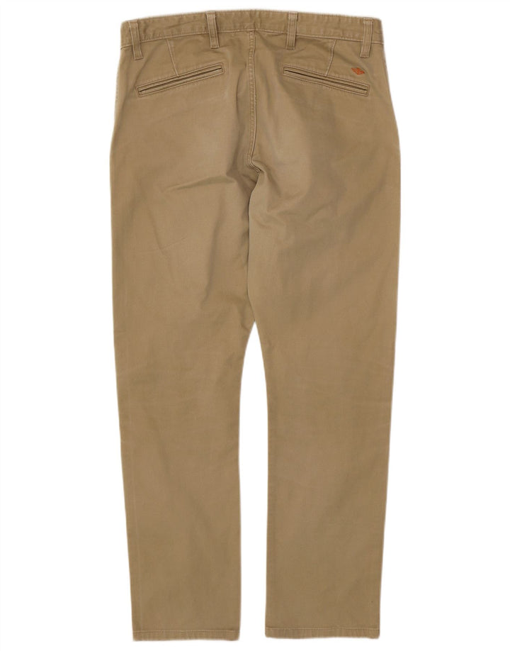 DOCKERS Mens Slim Chino Trousers W32 L29 Khaki Cotton