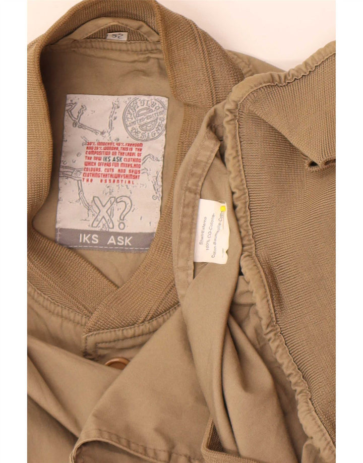 Vintage Mens Bomber Jacket IT 52 XL Beige Cotton