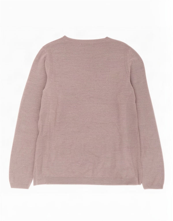 Marks & Spencer Womens Boat Neck Jumper Sweater UK 18 XL Grey Acrylic