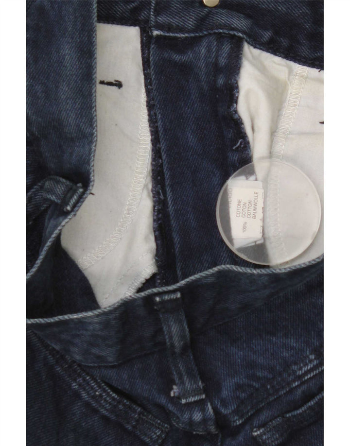 Roccobarocco Womens Crop Straight Jeans IT 42 Medium W28 L25 Navy Blue