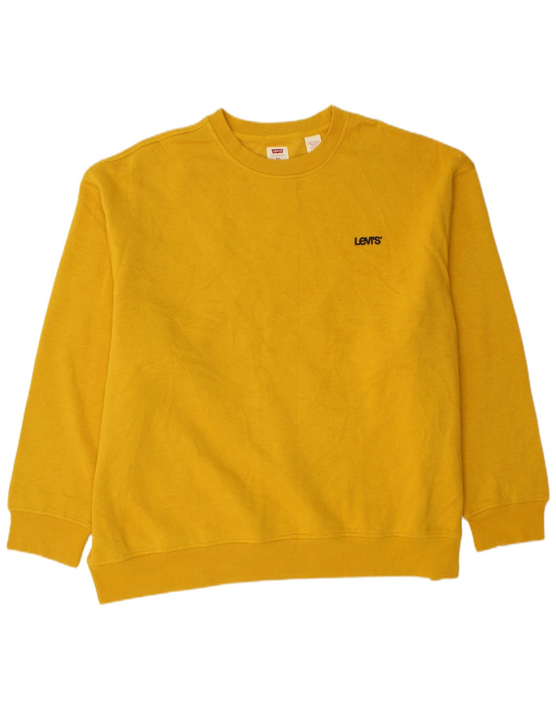 LEVI'S Mens Relaxed Loose Fit Sweatshirt Jumper 2XL Yellow Cotton