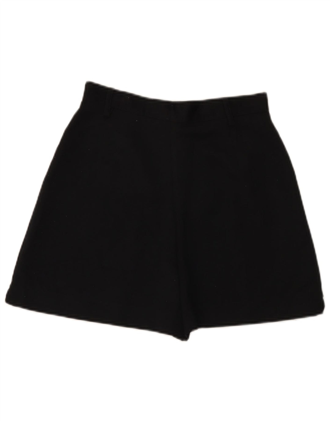Vintage Womens High Waist Casual Shorts Small W26 Black Polyester