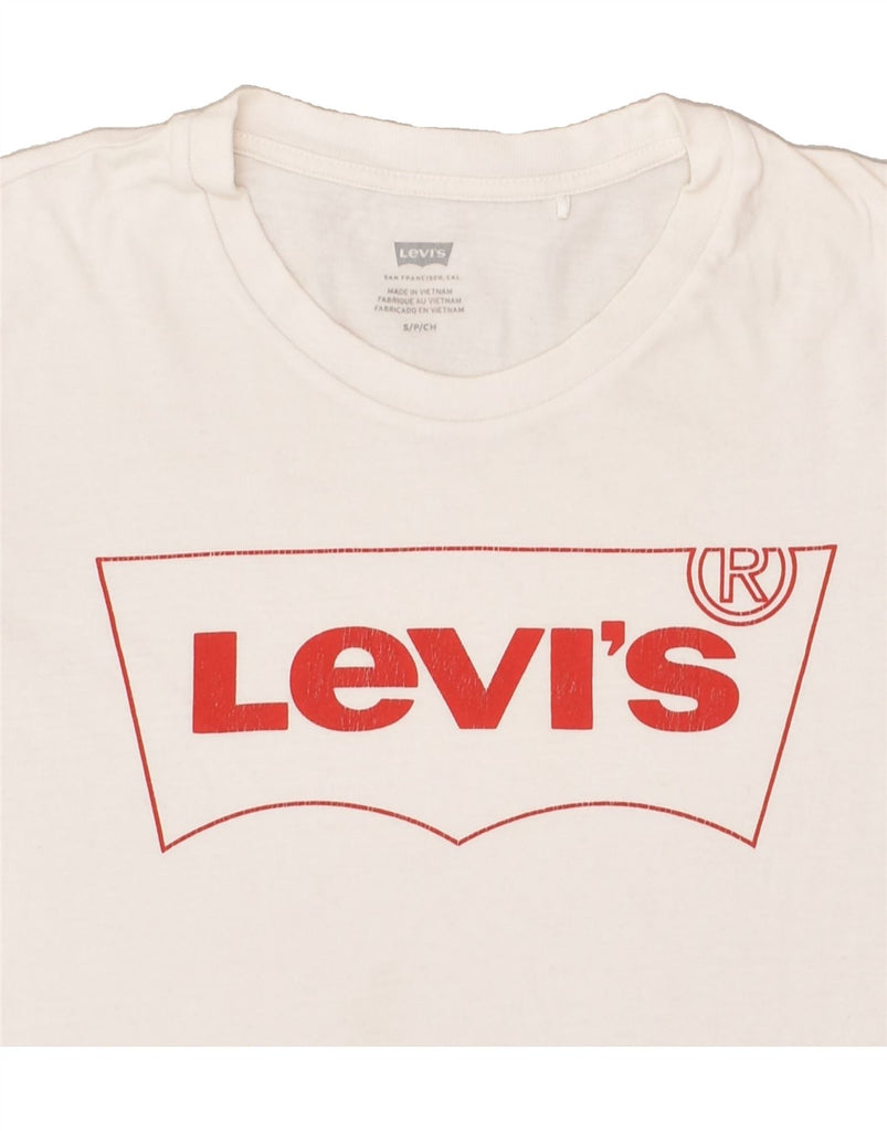 LEVI'S Mens Graphic T-Shirt Top Small White Cotton | Vintage Levi's | Thrift | Second-Hand Levi's | Used Clothing | Messina Hembry 