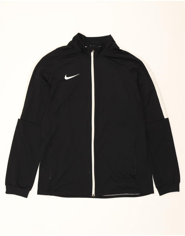 NIKE Mens Dri Fit Tracksuit Top Jacket XL Black Colourblock Polyester