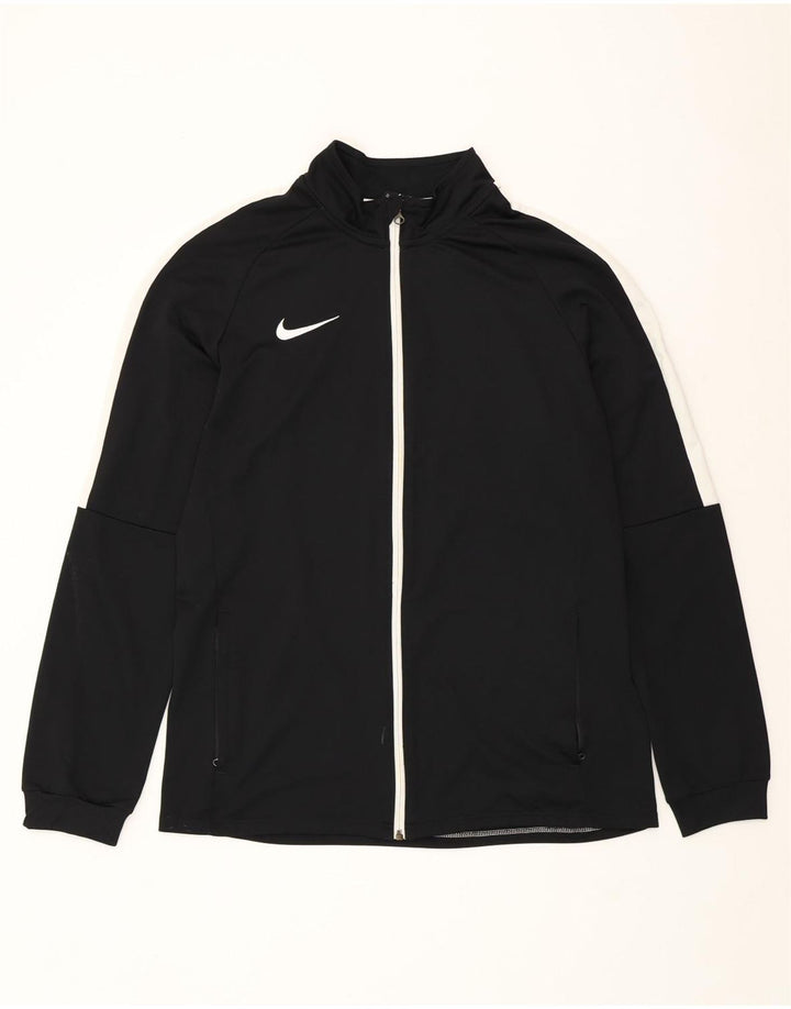 NIKE Mens Dri Fit Tracksuit Top Jacket XL Black Colourblock Polyester