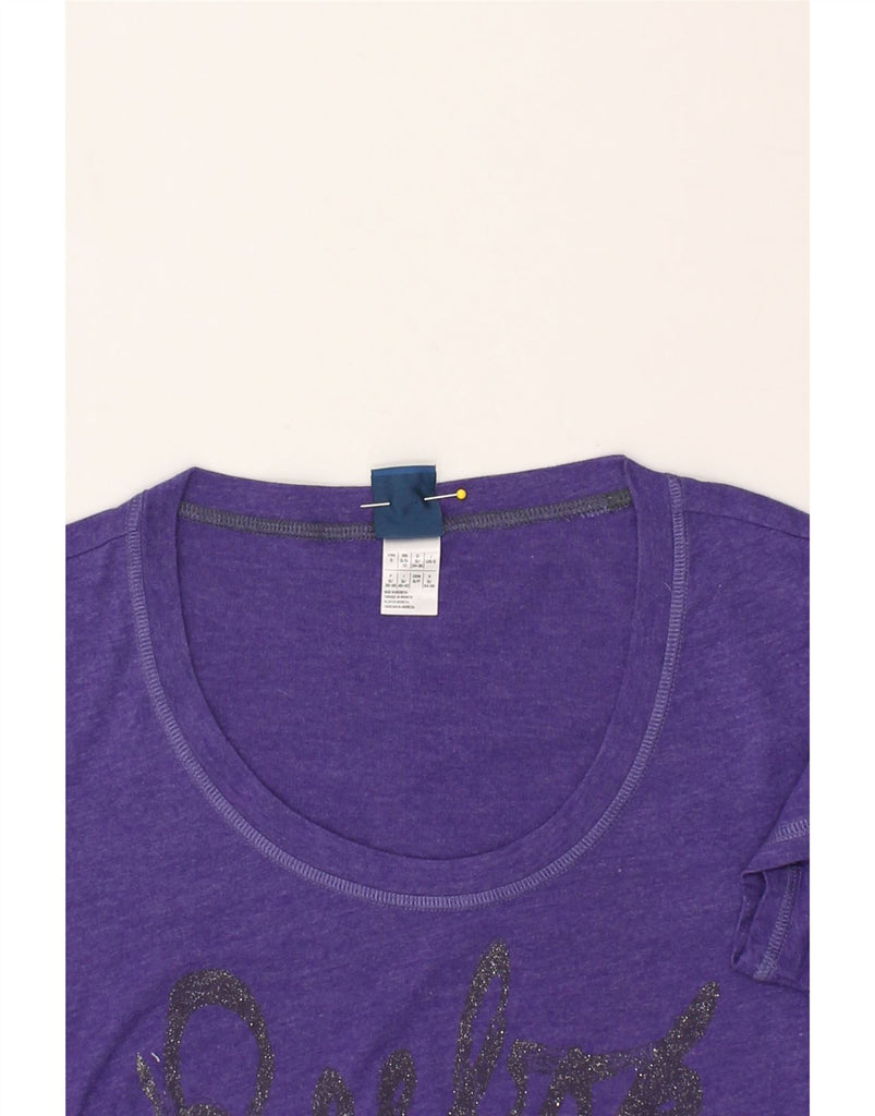 REEBOK Womens Graphic T-Shirt Top UK 8/10 Small Purple Cotton | Vintage Reebok | Thrift | Second-Hand Reebok | Used Clothing | Messina Hembry 