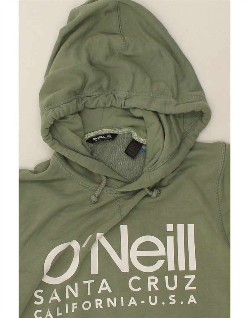 O'NEILL Mens Graphic Hoodie Jumper Small Green Cotton | Vintage O'Neill | Thrift | Second-Hand O'Neill | Used Clothing | Messina Hembry 