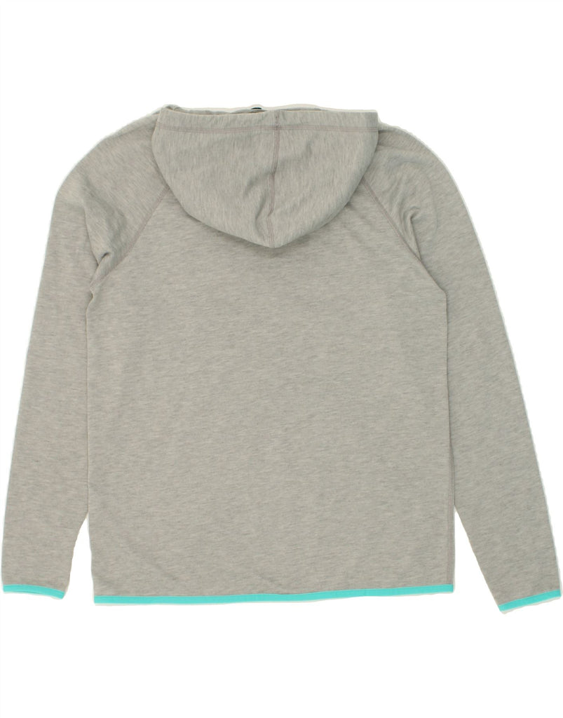 NIKE Womens Dri Fit Hoodie Jumper UK 14 Medium Grey Polyester | Vintage Nike | Thrift | Second-Hand Nike | Used Clothing | Messina Hembry 