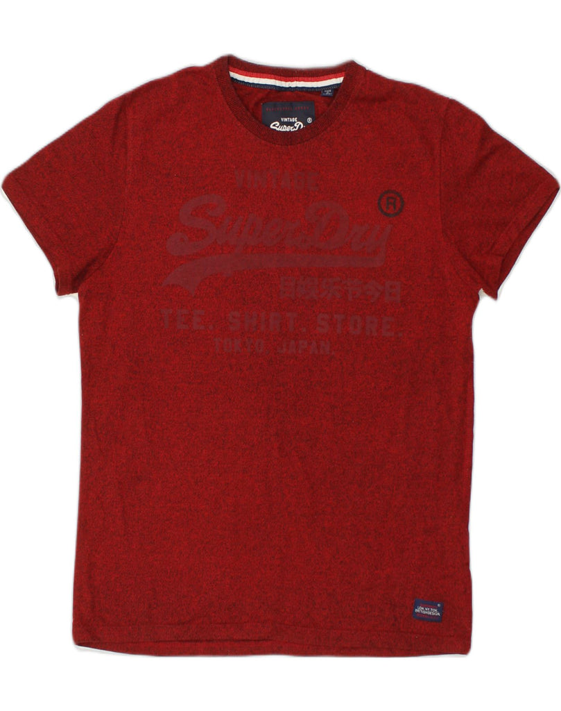 SUPERDRY Mens Slim Graphic T-Shirt Top XL Red Flecked Cotton | Vintage Superdry | Thrift | Second-Hand Superdry | Used Clothing | Messina Hembry 