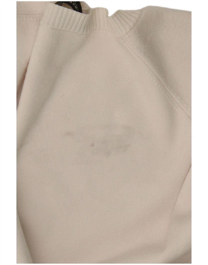 Max Mara Womens Crew Neck Jumper Sweater UK 14 Medium Off White