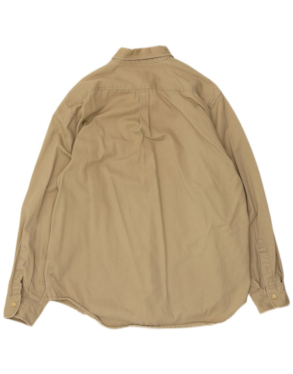 G-Star Mens Shirt XL Beige Pinstripe Cotton