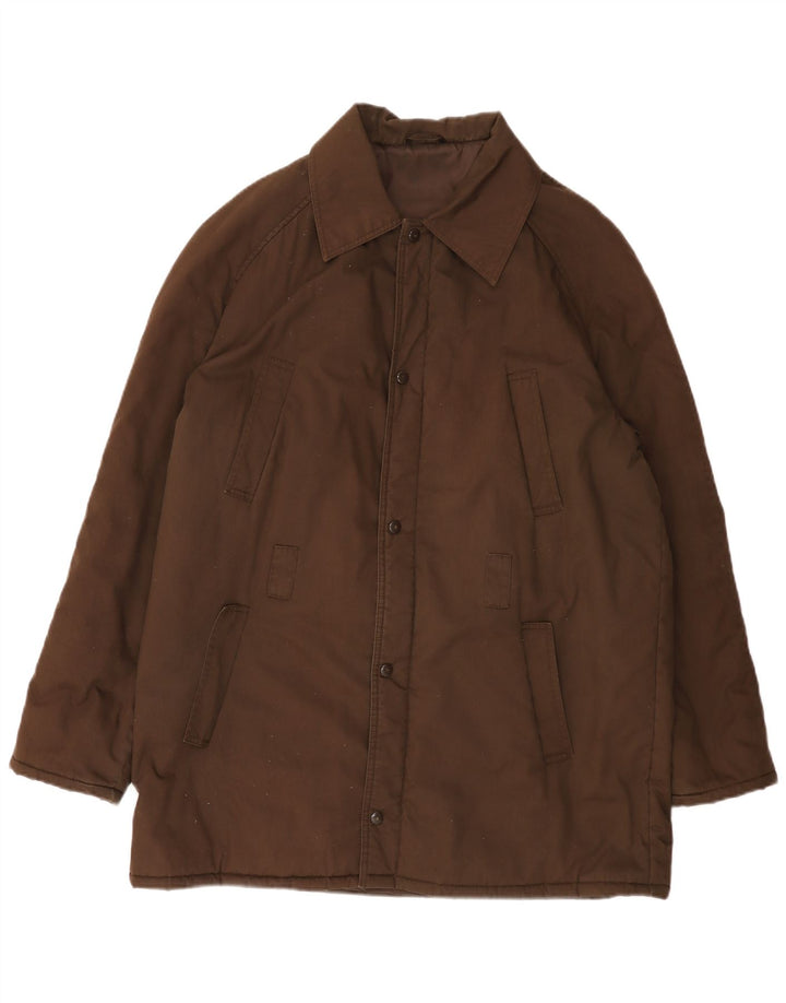 St Michael Mens Padded Jacket UK 43/44 XL Brown Polyester