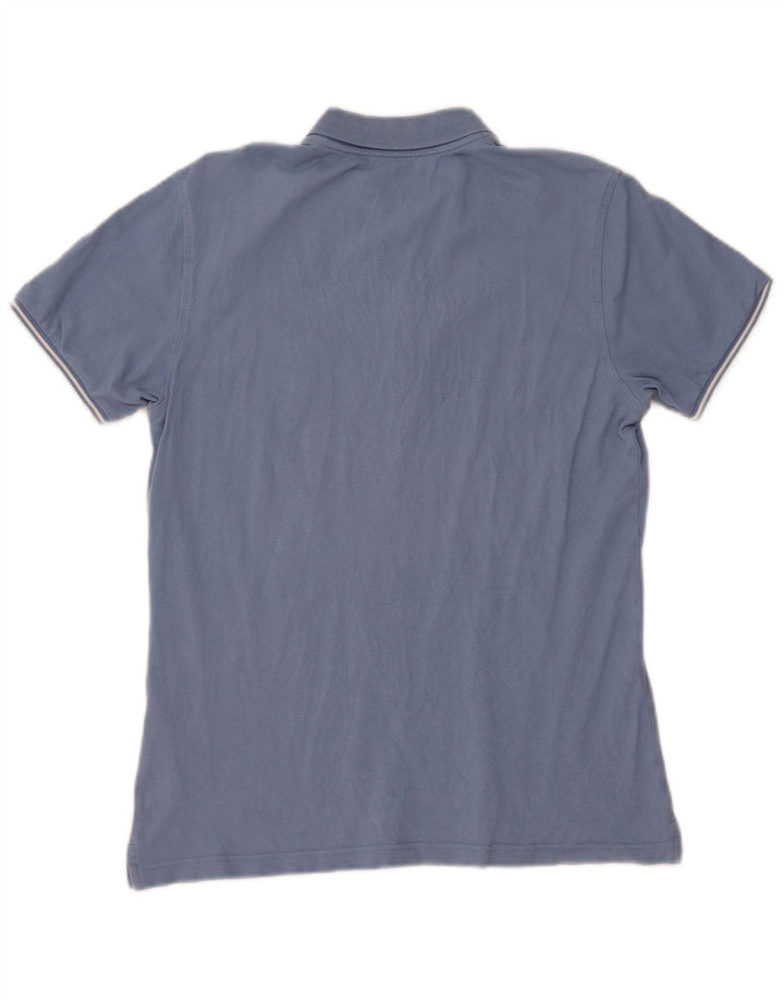 Fay Mens Polo Shirt Large Blue Cotton