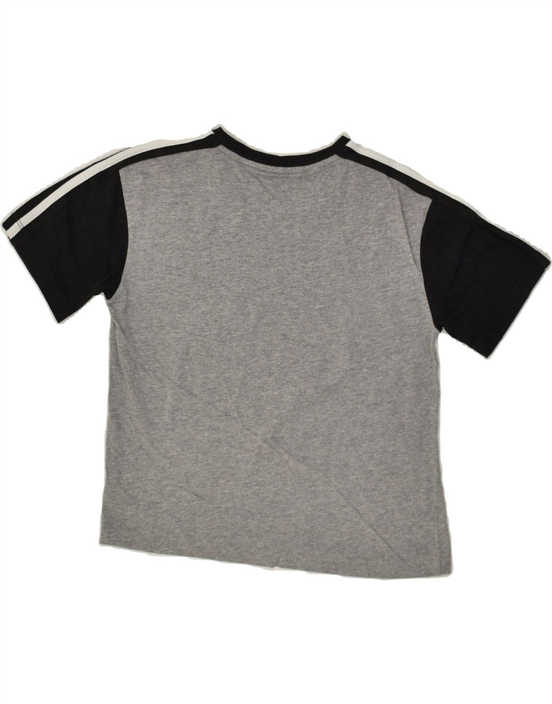 ADIDAS Boys Graphic T-Shirt Top 11-12 Years Grey Colourblock | Vintage Adidas | Thrift | Second-Hand Adidas | Used Clothing | Messina Hembry 