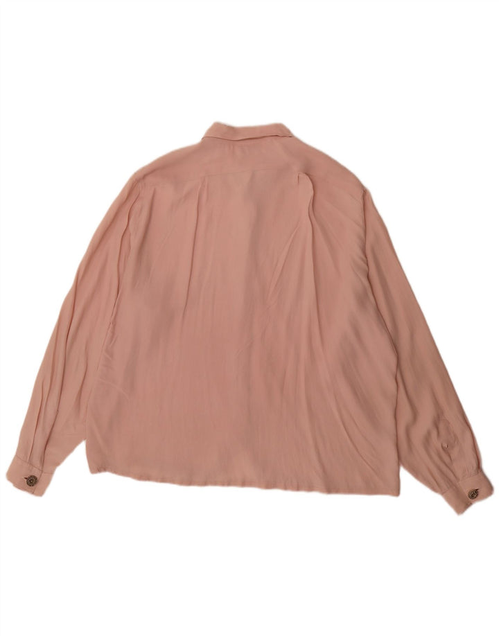 Vintage Womens Shirt Blouse UK 16 Large Pink