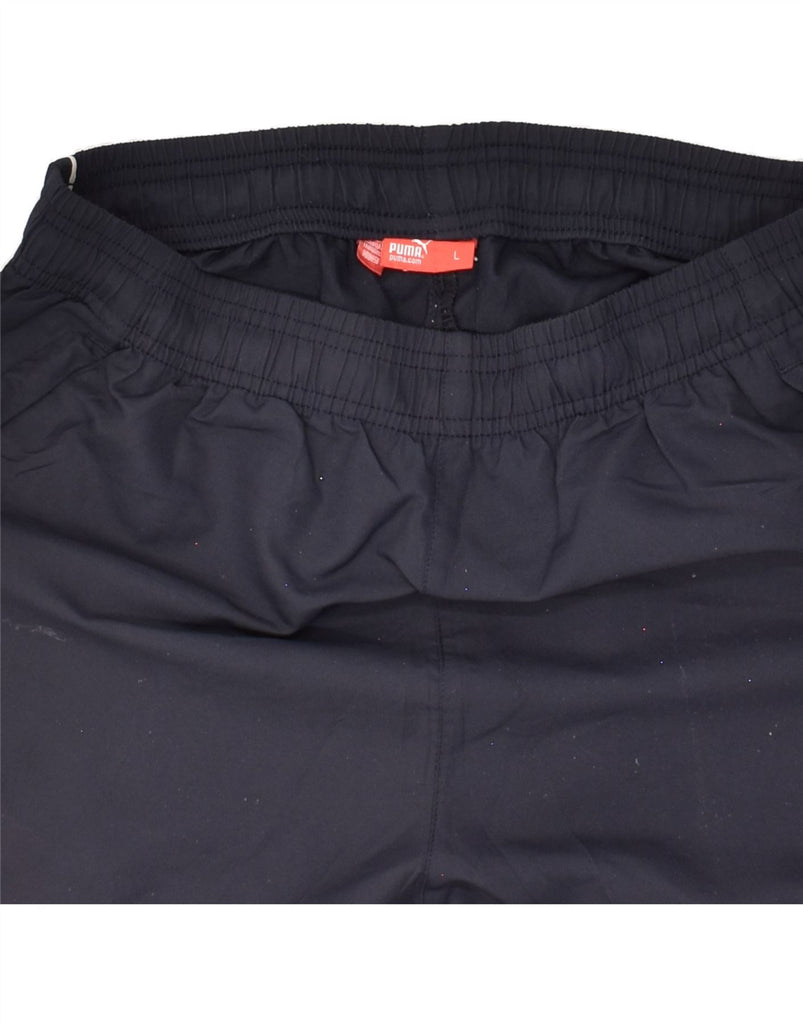 PUMA Mens Sport Shorts Large Navy Blue Polyester | Vintage Puma | Thrift | Second-Hand Puma | Used Clothing | Messina Hembry 