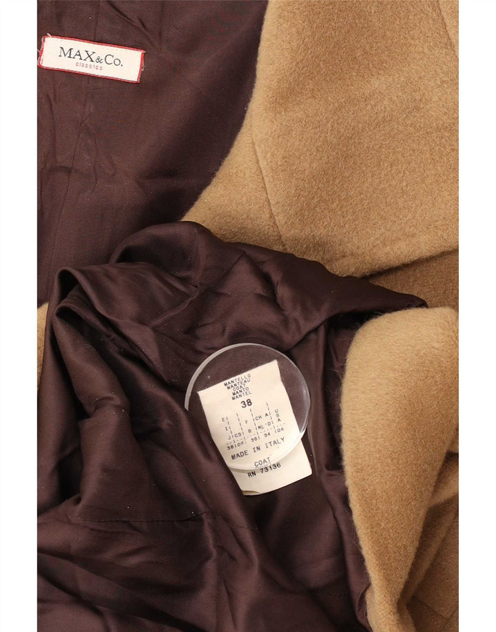 Max & Co. Womens Overcoat IT 38 XS Brown Wool