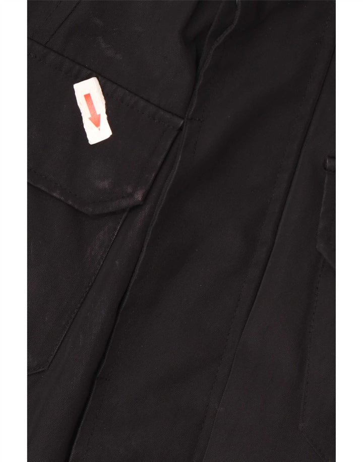 Bomboogie Mens Military Utility Jacket UK 40 Large Black Polyester