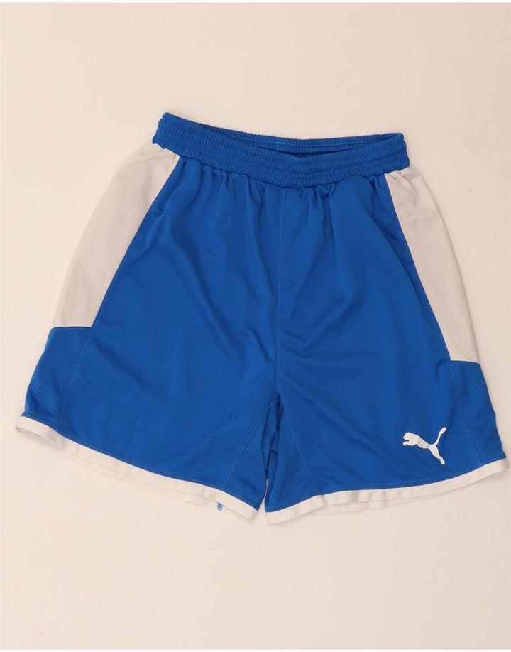 PUMA Mens Sport Shorts Small  Blue Colourblock Polyester