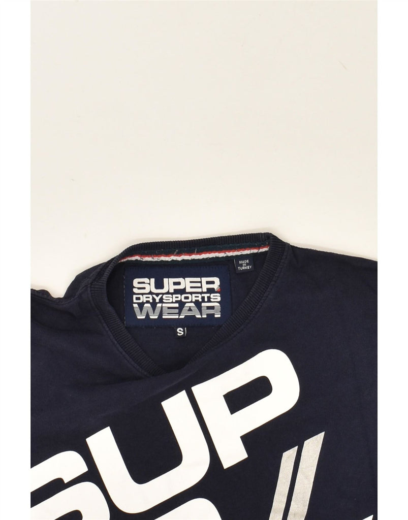 SUPERDRY Mens Graphic T-Shirt Top Small Navy Blue Cotton Vintage Superdry and Second-Hand Superdry from Messina Hembry 