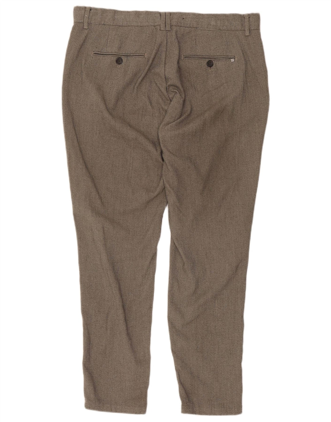 Zara Mens Slim Chino Trousers EU 44 Large W34 L28 Grey Polyester