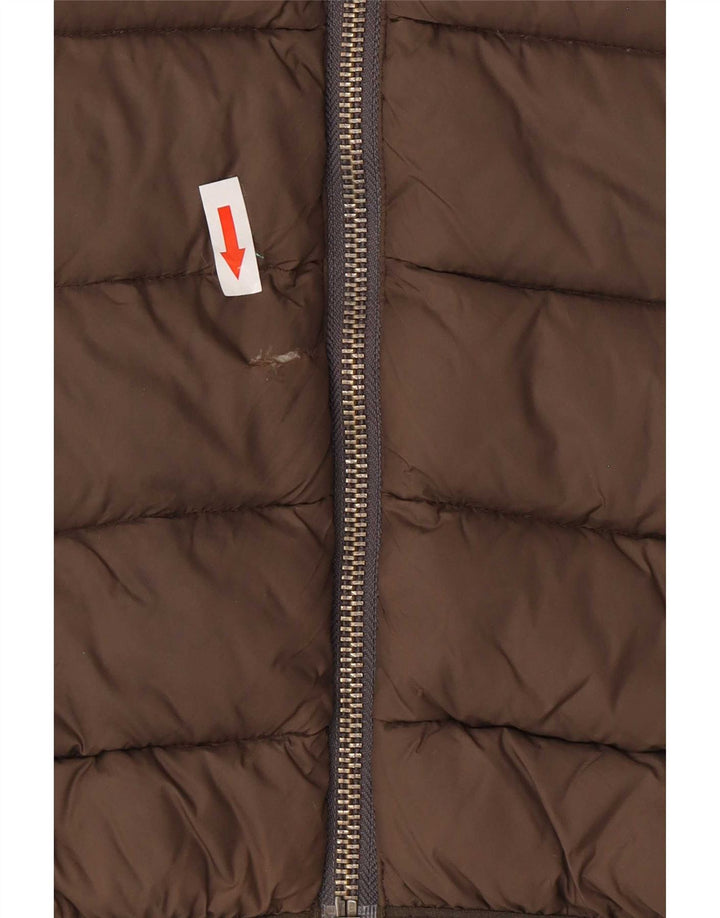Colmar Womens Hooded Padded Jacket EU 40 Medium Brown Polyester