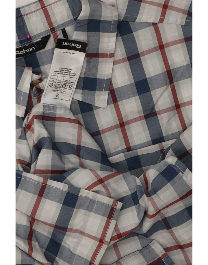 Rohan Mens Short Sleeve Shirt Small Blue Check Polyester