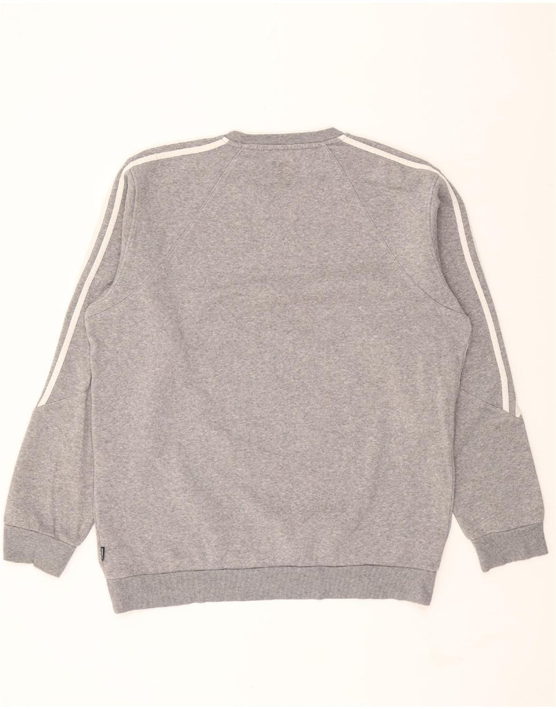 ADIDAS Mens Sweatshirt Jumper Large Grey Cotton Vintage Adidas and Second-Hand Adidas from Messina Hembry 