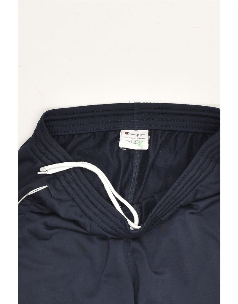 CHAMPION Mens Tracksuit Trousers Medium Navy Blue Polyester | Vintage Champion | Thrift | Second-Hand Champion | Used Clothing | Messina Hembry 