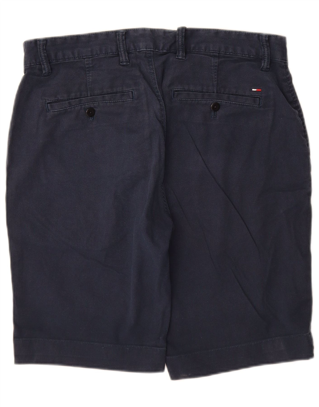 TOMMY HILFIGER Mens Chino Shorts W32 Medium Navy Blue Cotton