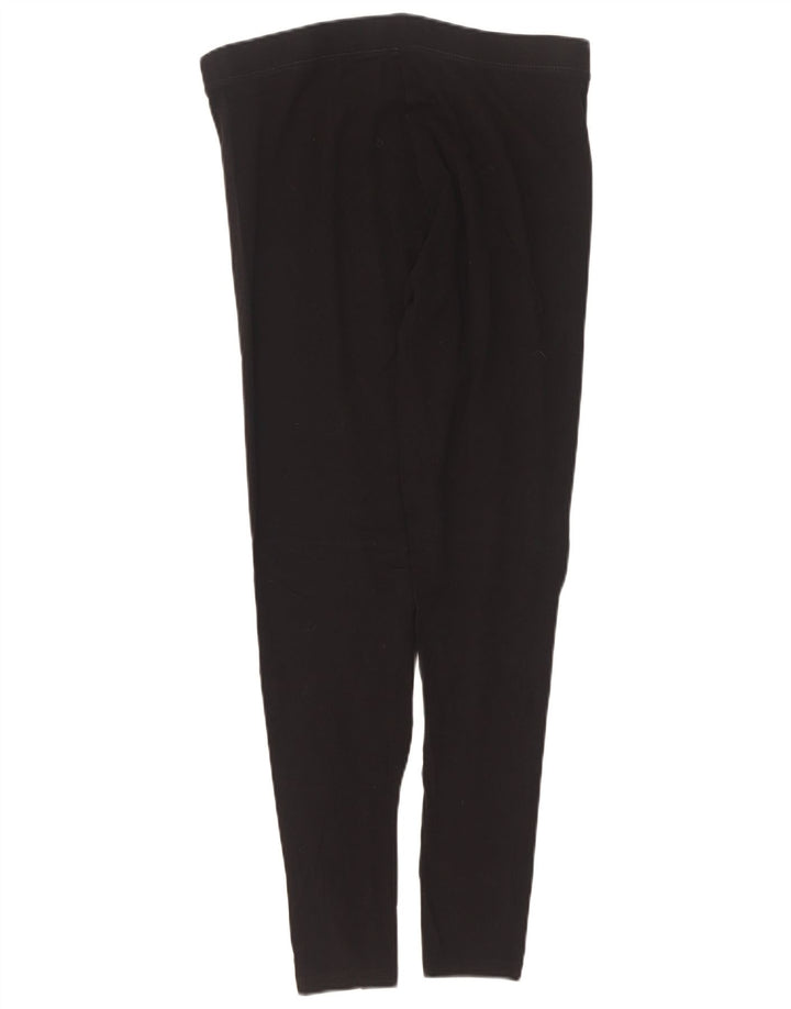 Marks & Spencer Womens Leggings UK 12 Medium Black Cotton