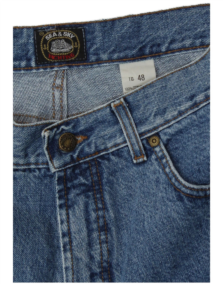 Sea & Sky Mens Tapered Jeans IT 48 Medium W32 L30 Blue Cotton