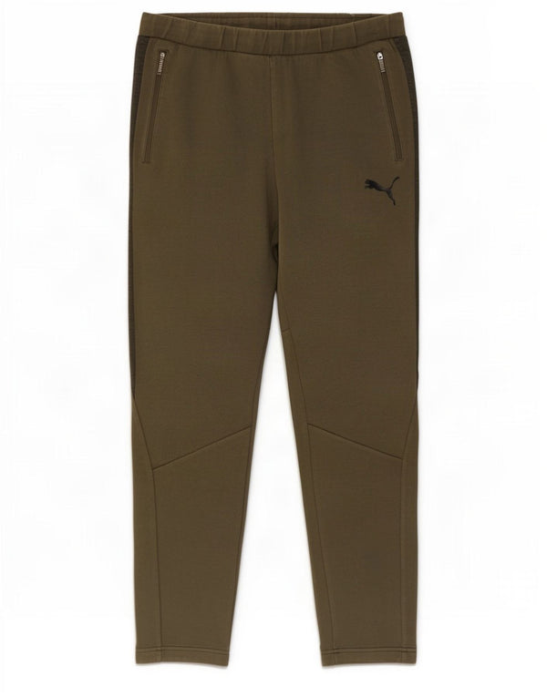 Puma Mens Tracksuit Trousers Large Khaki Cotton