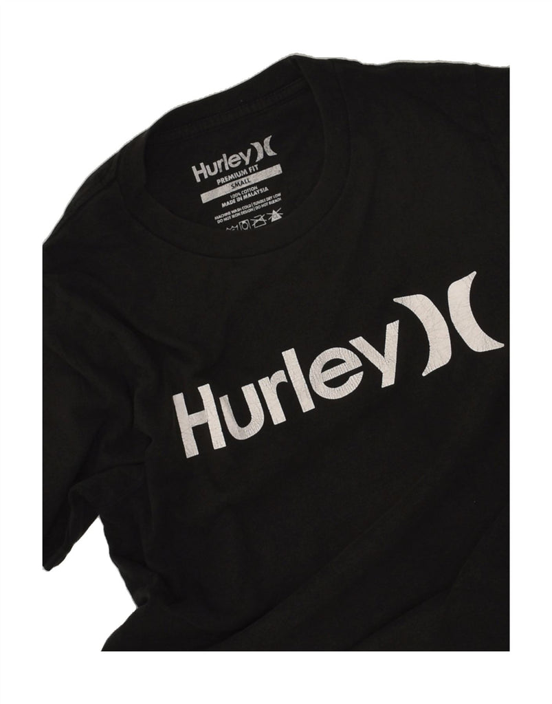 HURLEY Mens Graphic T-Shirt Top Small Black Cotton | Vintage Hurley | Thrift | Second-Hand Hurley | Used Clothing | Messina Hembry 