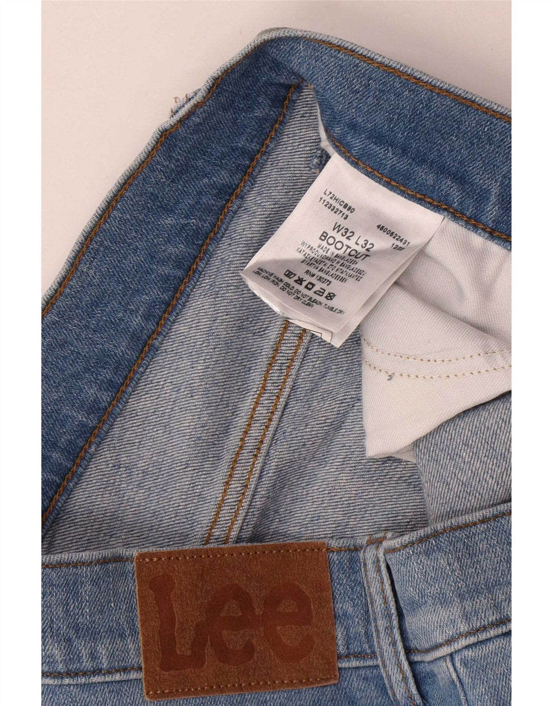 Lee Mens Bootcut Jeans W32 L32 Blue Cotton