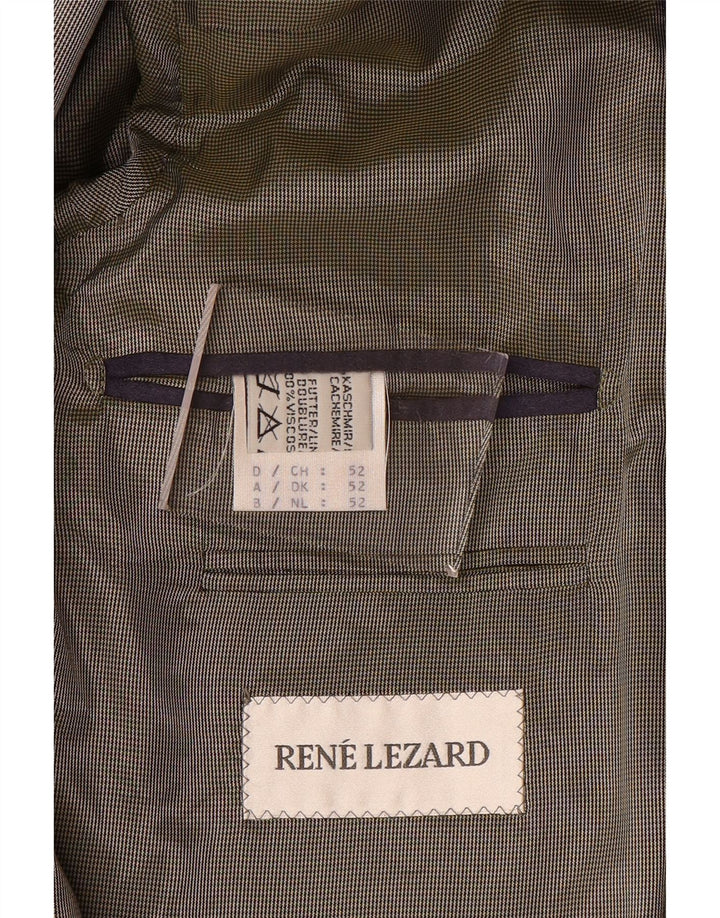 Rene Lezard Mens 2 Button Blazer Jacket IT 52 XL Purple Cashmere