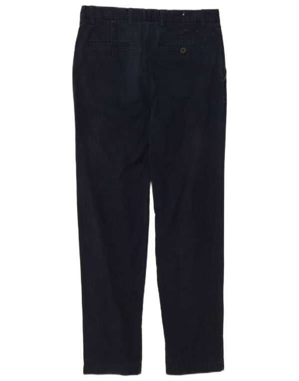 Zara Mens Slim Chino Trousers EU 38 Small W30 L28 Navy Blue Cotton