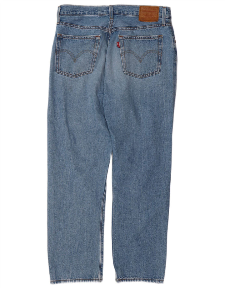 LEVI'S Womens 501 Distressed Straight Jeans W29 L26  Blue Cotton