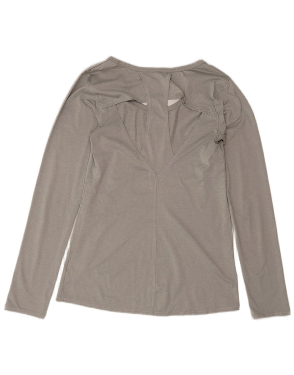 Reebok Mens Top Long Sleeve UK 8 Small Grey Polyester Sports