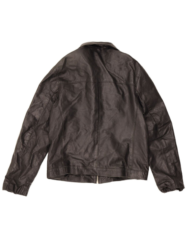 Vintage Mens Leather Jacket UK 38 Medium Black