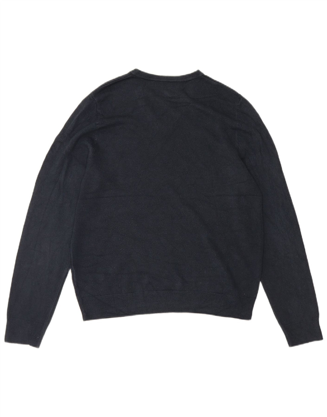 Marks & Spencer Mens V-Neck Jumper Sweater Large Navy Blue Acrylic