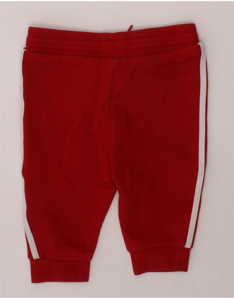 ADIDAS Baby Girls Joggers Tracksuit Trousers 6-9 Months Red Cotton Vintage Adidas and Second-Hand Adidas from Messina Hembry 